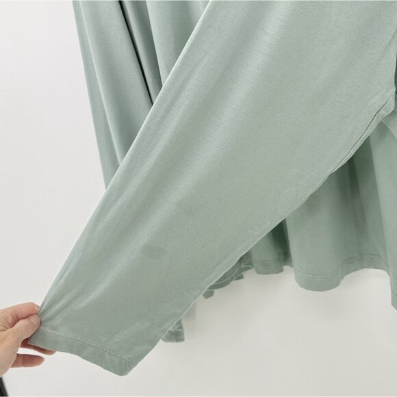 A New Day Plus Size Muted Green Lyocell Blend Round Neck Shirt Sz 3x‎ Modest - Picture 4 of 9